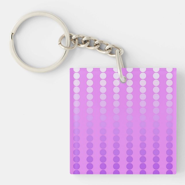 Porte-clefs Points satinés - teintes d'orchidée (Devant)