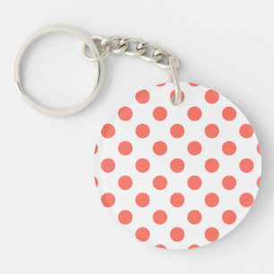 Porte-clefs Pois de corail vivant sur blanc