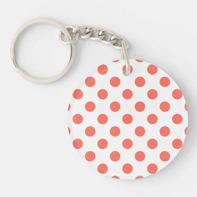 Porte-clefs Pois de corail vivant sur blanc (Devant)