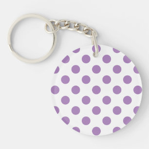 Porte-clefs Pois de lavande sur blanc