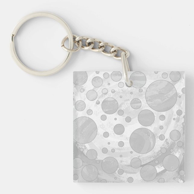 Porte-clefs Pois Rainy Sky Grey (Devant)