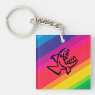 Porte-clefs Poisson arc-en-ciel