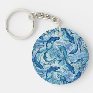 Porte-clefs Poisson Bleu Mystique Flowing Harmony