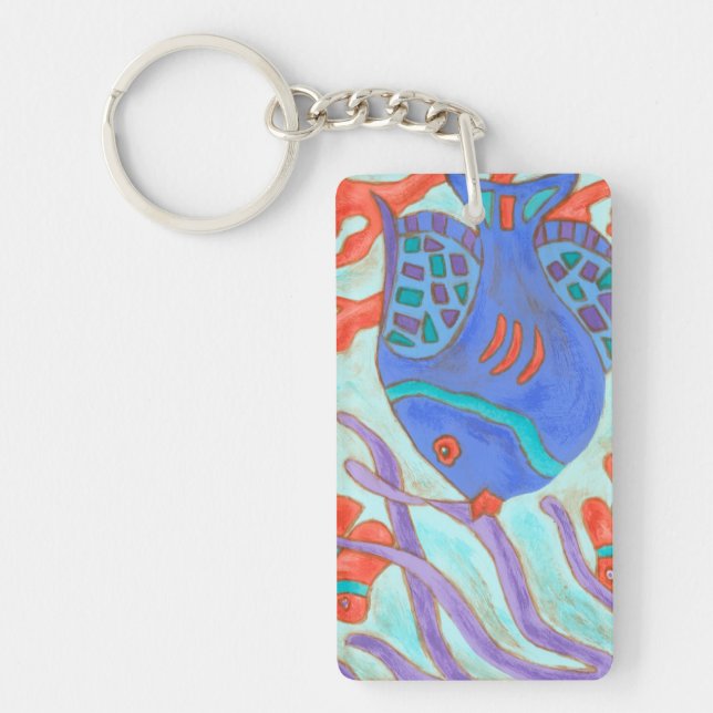 Porte-clefs Poisson de couleur pop (Devant)