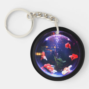 Porte-clefs Poisson d'or dans un aquarium à poisson porte - cl