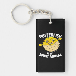 Porte-clefs Poisson-Pufferfish Mon Esprit Animal Puffer Fish P