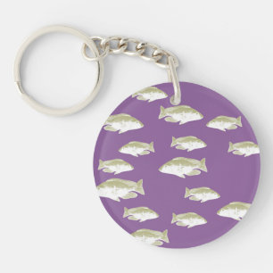 Porte-clefs Poisson sur violet