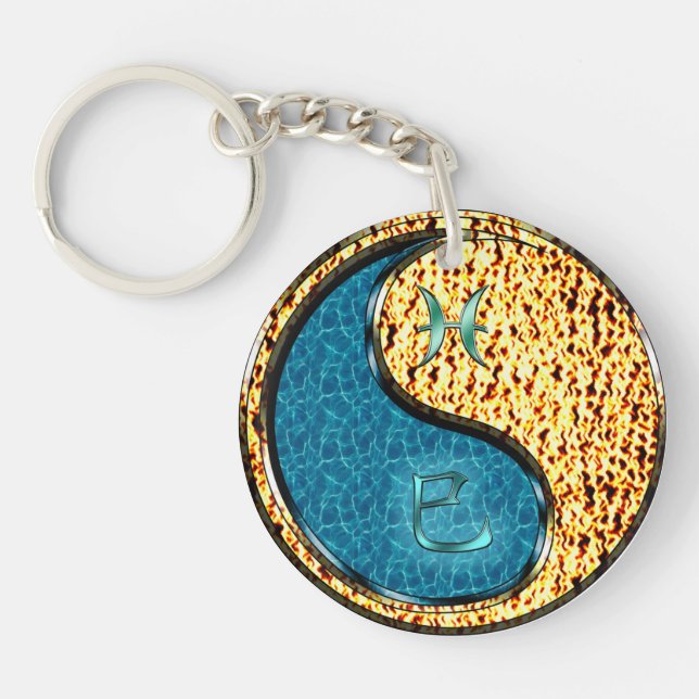 Porte-clefs Poissons et serpent à feu (Devant)