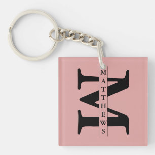 Porte-clefs Poker personnalisé avec monogramme et nom