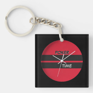 Porte-clefs Poker Time Rouge Noir