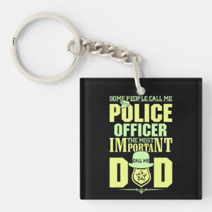 Porte-clefs Police papa   Application de la loi   FÊTE DES PÈR