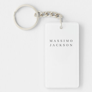 Porte-clefs Police Serif Élégant Minimaliste Tendance