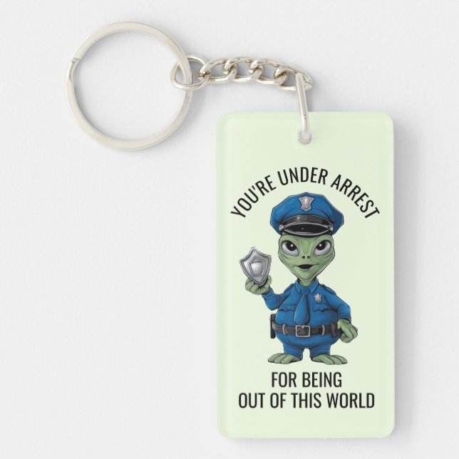 Porte-clefs Policeman Alien (Devant)