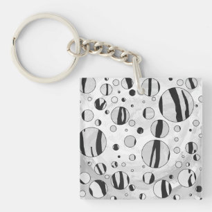 Porte-clefs Polka Dot Tiger noir et blanc