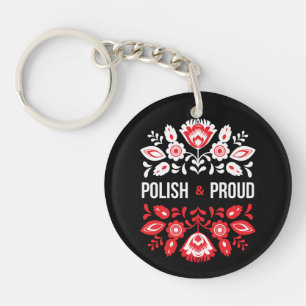 Porte-clefs Polonaise et Fleurs Fières Pologne Polska
