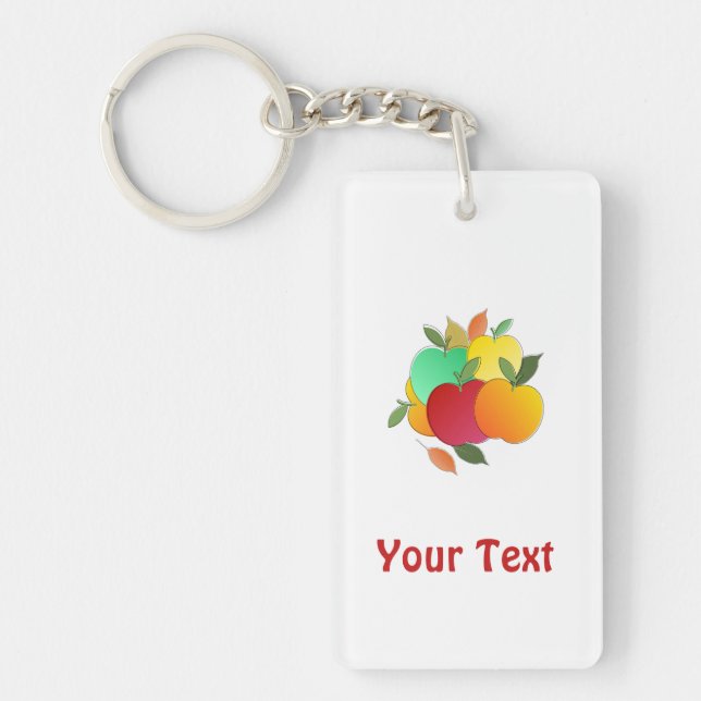 Porte-clefs Pommes et Feuilles (Devant)