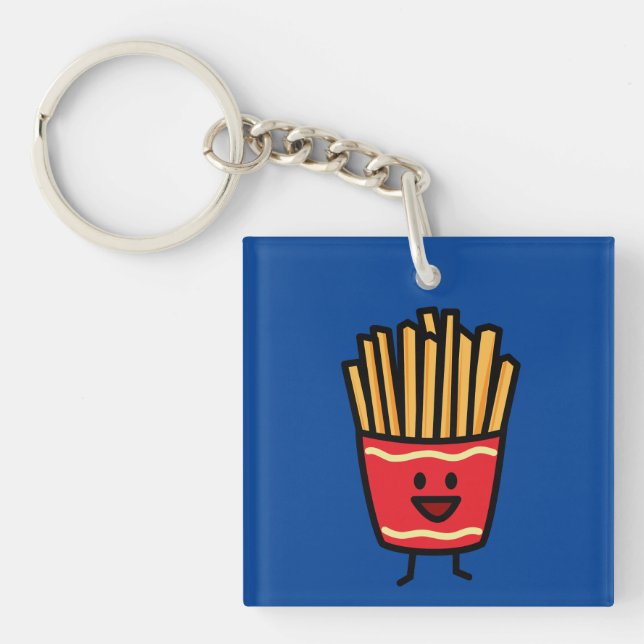 Porte-clefs Pommes frites heureuses (Devant)