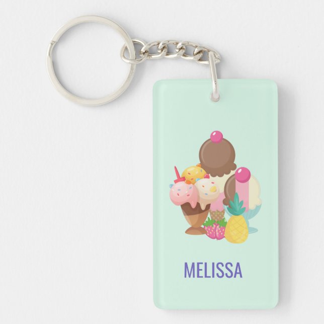 Porte-clefs Poncs de crème glacée avec arrosages (Devant)