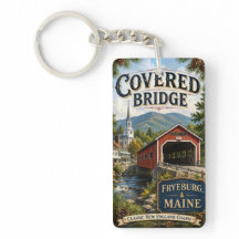 Pont couvert Fryeburg Maine Rectangle Acrylique