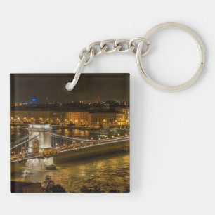 Porte-clefs Pont de la chaîne de Budapest la nuit