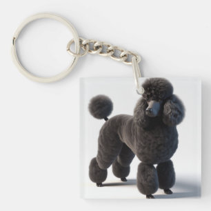 Porte-clefs Poodle noir