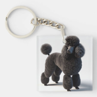 Porte-clefs Poodle noir