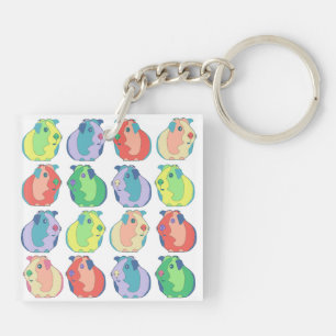 Porte-clefs Pop Art Guinea Pig Motif