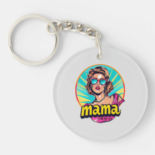 Porte-clefs Pop Art Retro Personnalisé (3)