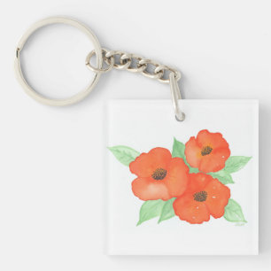 Porte-clefs Poppies orange