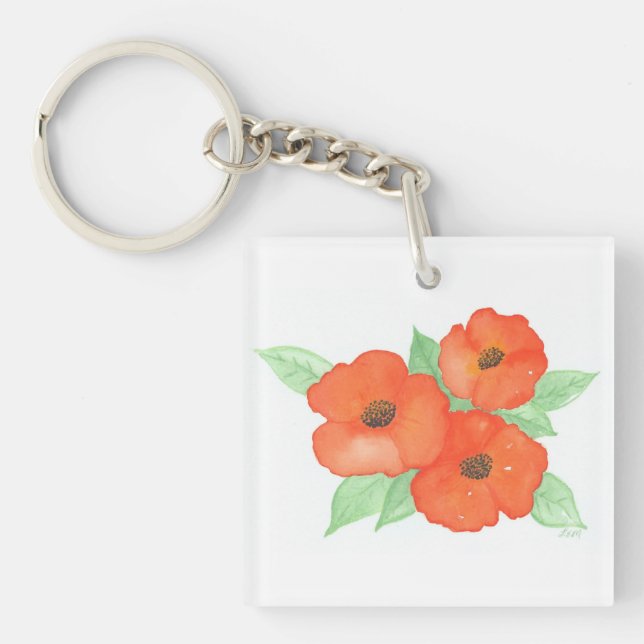 Porte-clefs Poppies orange (Devant)
