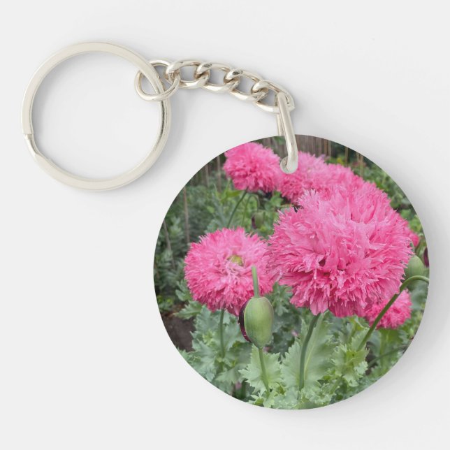 Porte-clefs Poppies Pom Pom Rose (Devant)