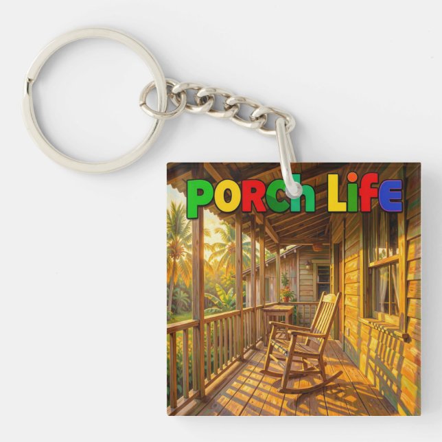 Porte-clefs Porch life jamaica sunny day (Devant)