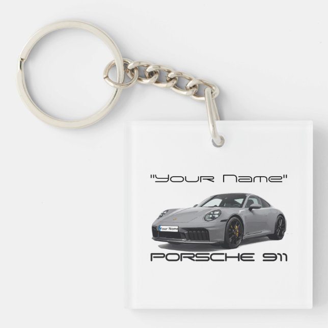 Porte-clefs Porsche 911 (PERSONALIZED) 992.2 (Devant)