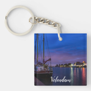 Porte-clefs Port de Volendam illuminé la nuit