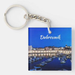 Porte-clefs Port et murs de Dubrovnik illuminés la nuit