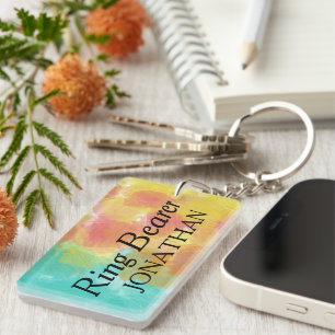 Porte-clefs Porte-anneau aquarelle artistique