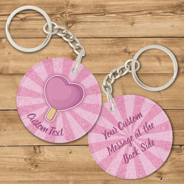 Porte-clefs Porte - clé à bâtonnet de crème de coeur (Créateur téléchargé)