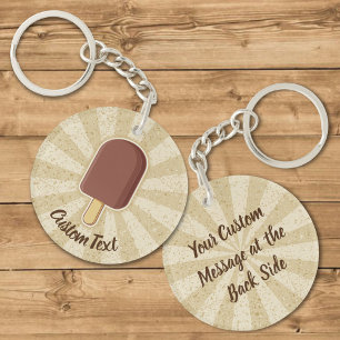 Porte-clefs Porte - clé à bâtonnet de crème glacée au chocolat