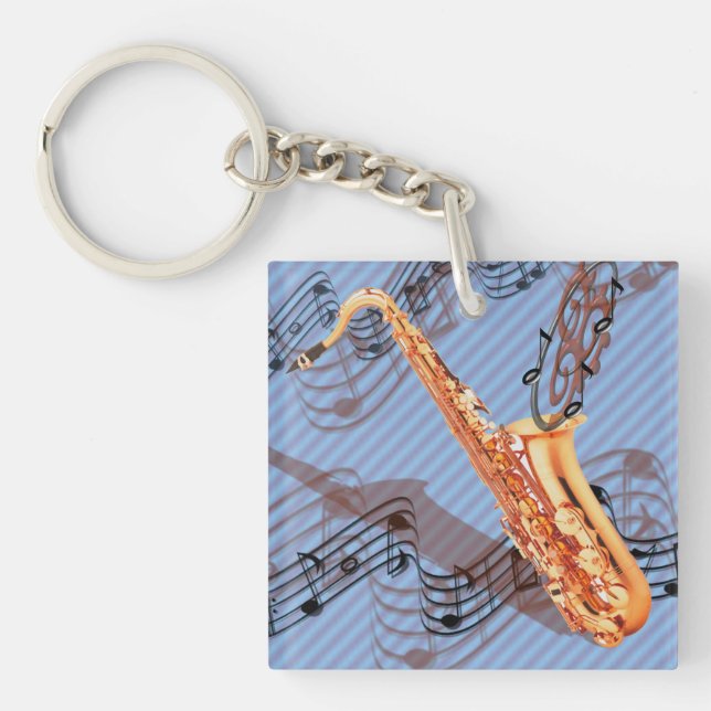 Porte-clefs Porte - clé abstrait de saxophone (Devant)