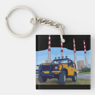 Porte-clefs PORTE - CLÉ acrylique à 2 côtés POWERHOUSE