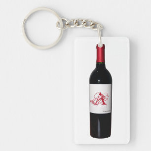 Porte-clefs Porte - clé acrylique à bouteille de vin monogramm