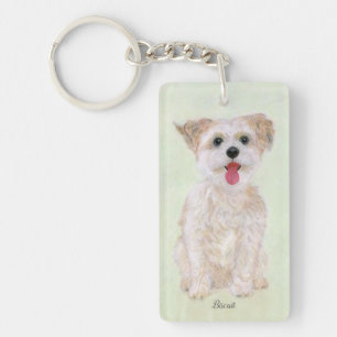 Porte-clefs Porte - clé acrylique à double face Morkie Dog