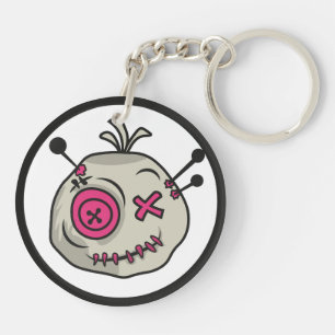 Porte-clefs Porte - clé acrylique à jeton Voodoo double face