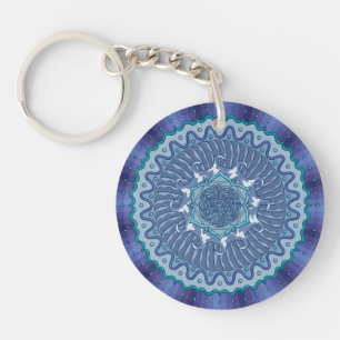 Porte-clefs Porte - clé acrylique à l'eau Mandala