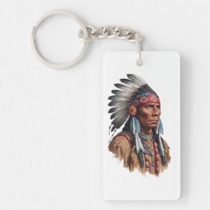Porte-clefs Porte - clé acrylique - Amérindiens