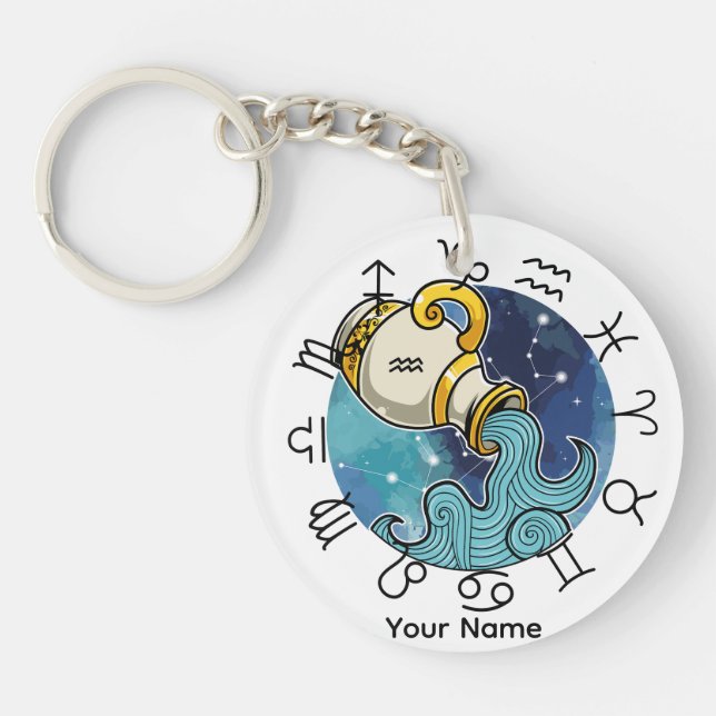 Porte-clefs Porte - clé acrylique Aquarius & Gemini (Devant)