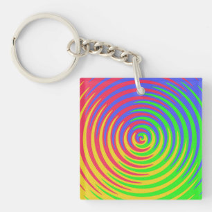 Porte-clefs Porte - clé acrylique arc-en-ciel