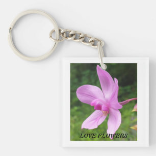 Porte-clefs Porte - clé acrylique avec belle fleur