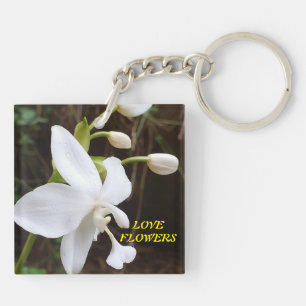 Porte-clefs Porte - clé acrylique avec belle fleur