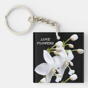 Porte-clefs Porte - clé acrylique avec bouquet de fleurs